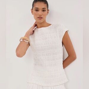 DISSH Sierra White Textured Top NWT